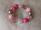 Bracelet - Shades of Pink and White Beaded Stretch Bracelet product 1